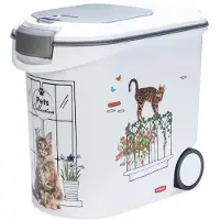 Curver tørrfôrbeholder katt - Balkong-Design: opptil 12 kg tørrfôr (35 Liter)