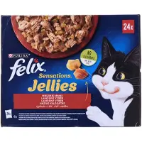 Nestle SENSATIONS COUNTRY FLAVOURS i gelé (biff, kylling, and, lam) poser 24x85g