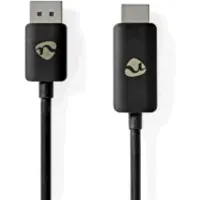 Nedis Ccgb37108bk18 Displayport Hann Til Hdmi Hann Adapterkabel 8k Nikkelbelagt Tpe 1.8 M 30hz