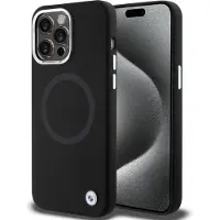 BMW Signature Liquid Silicone MagSafe-etui i silikon for iPhone 15 Pro Max - svart
