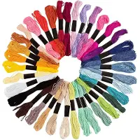 Creativ Company Broderitråd, tykkelse 1 mm, ass. farger, 42 bunt/ 1 pk.