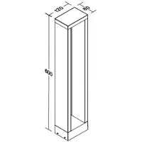 Brumberg LED gangbanelampe Addia, grafitt, IP54, høyde 60 cm