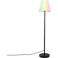 QAZQA Smart gulvlampe svart med hvit skjerm 35 cm IP65 inkl. WiFi A60 - Virginia