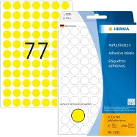 Herma - Permanent klæbemiddel - gul - 13 mm rund 2464 etikett(r) (32 ark x 77) etiketter