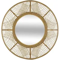 Atmosphera boho-speil med bambusramme INA, Ø 70 cm