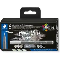 Staedtler Pigment soft brush 372 "Grey colours" 6pcs. Cardboard box