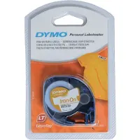 Dymo Labeltape LetraTAG 12mm x 2m hvid stryg-på-tape
