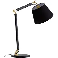 LUCANDE bordlampe Marvaine, svart/gullfarget, justerbar