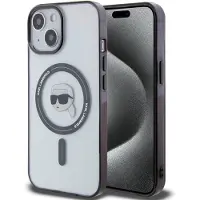 Karl Lagerfeld KLHMP15MHKHNOTK iPhone 15 Plus 6.7" Transparent Hardcase IML Karl's Head MagSafe