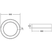Brumberg Biro Circle Ring tak, Ø 60cm, DALI, hvit, 830