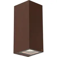 QAZQA Industriell vegglampe rustbrun 2-lys AR70 IP54 - Baleno
