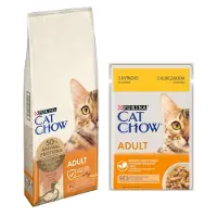 Cat Chow Adult rikt på and - Sparpaket: 2 x 15 kg
