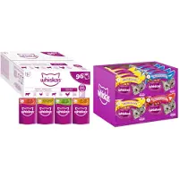 Whiskas Megapakke 96 x 85 g porsjonsposer - Adult 1+ Klassisk utvalg i saus (96 x 85g)
