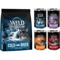 Wild Freedom Adult 6 x 400 g - Blandet pakke 2 (kylling, laks, okse, and)