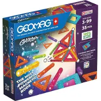 Geomag Magnetsett - Glitter Paneler resirkulert - 35 Deler - - OneSize - Magnetisk leketøy