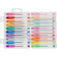 Ooly Mini Doodlers, Gelépenn med hette, Blå, Cyan, Grønn, Grå, Lyseblå, Lysegrønn, Lys fiolblå, Lyserosa, Oransje, Rosa, Lilla,..., Flerfarget, Gjennomsiktig, Rund, Ambidekstriøs, Plastboks