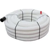 Lindab InDomo flexslange LFPE 76, hvid, antistatisk, kan bøjes 90° ved bøjningsradius 150 mm. Passer udv. på Safe tilslutning, 1 rl.=50 m.