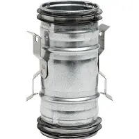 Lindab InDomo nippel NPU 76 til samling af flexslange LFPE76/LFPEB76. Forsynet med Smart lock funktion.