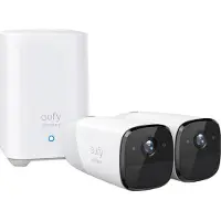 Eufy eufyCam 2 Pro - Nettverksovervåkingskamera - utendørs, innendørs - værbestandig - farge (Dag og natt) - lyd - trådløs - Wi-Fi - med Eufy HomeBase 2 (en pakke 2)