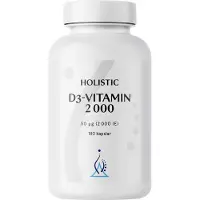 Holistic D3-vitamin 2000 IE 180 kapsler