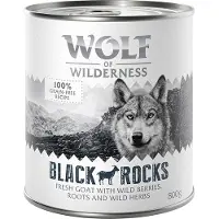 Wolf of Wilderness Økonomipakke Adult 24 x 800 g – Single Protein - Black Rocks - Geit