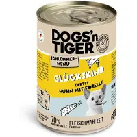 Dogs'n Tiger Økonomipakke godbitmeny 12 x 400 g - Kylling med ørret I Kitten