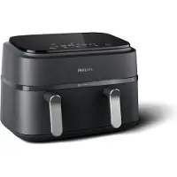 Philips Series 3000 NA351 - Varmluftsteker - 9 liter - 2.75 kW - svart / sølv