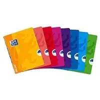 Oxford Hamelin Stiftede Notatbøker A5+ 4x4 Rutenett Openflex Plastomslag 48 Ark Pakke Farger Assortert 10 Enheter