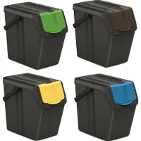 Keden Sortibox Sett Med 4 Søppelbøtter For Resirkulering 100l