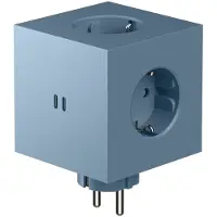 Avolt Square 2 Socket extender with 30W Dual USBC Shark Blue