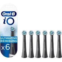 Oral-B iO Series Ultimate Clean - svarte tannbørstehoder - 6-pakning