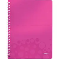 Leitz Notatbok WOW, A4, fôret, 80 ark, rosa