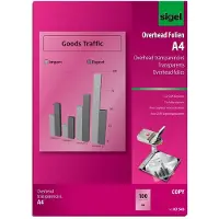 Sigel KF545, Gjennomsiktig, A4 (210×297 mm), 100 µm, 100 ark