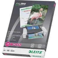 Leitz A4 Satin 125 Mikron Laminering Lommer 100 Enheter