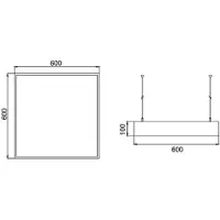Brumberg LED-pendellampe Biro Square on/off, sølv, 4000K
