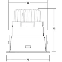 Brumberg Binato innfelt LED-spotlight, RC-dim-til-varm, hvit