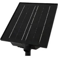 LINDBY LED-solcellelampe Sabriel, buet, svart, aluminium, 3000K