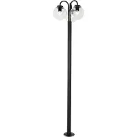 QAZQA Lanterne svart med plast 200 cm 3-lys IP44 - Sfera