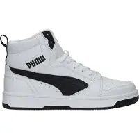 Puma Rebound V6 Mid Sneakers Youth, Shoes, White/Black, 38
