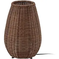 Bover LED-bordlampe Amphora, brun/rottingbrun, 47 cm