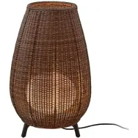 Bover LED-terrasselampe Amphora, 77 cm, grafittbrun/brun