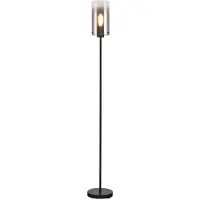 Freelight Ventotto gulvlampe, svart/røyk, høyde 165 cm, metall/glass