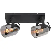 Freelight Fumoso takspotlight, lengde 37 cm, svart/grå, 2-lys.