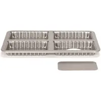 Patisse mini quiche-form med løs bunn 13 x 8 cm – sølvfarget rustfritt stål