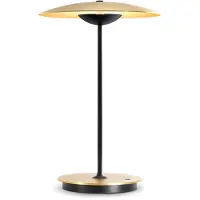 Marset LED-bordlampe med batteri «Ginger», aluminium, messing, dimbar.