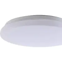 LINDBY LED utendørs taklampe, Kirkola, 4000 K, Ø 34 cm, hvit