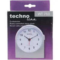 Technoline WT 753, Quartz vekkerklokke, Sølv, Klassisk, Analog, Batteri, AA