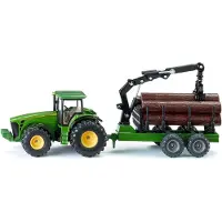 Siku Traktor m. Skogshenger - John Deere 8430 - 1:50 - Grønn - - OneSize - Bil