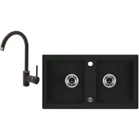 Deante ZORBA vask - 78 x 43,5 cm (ZQZ2203) pluss NEMESZJA kran (BEN262M)