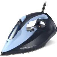 Philips Azur 7000 Series DST7041 - Dampstrykejern med automatisk slukking - såleplate: SteamGlide Elite - 2800 W - lys blå/mørk blå